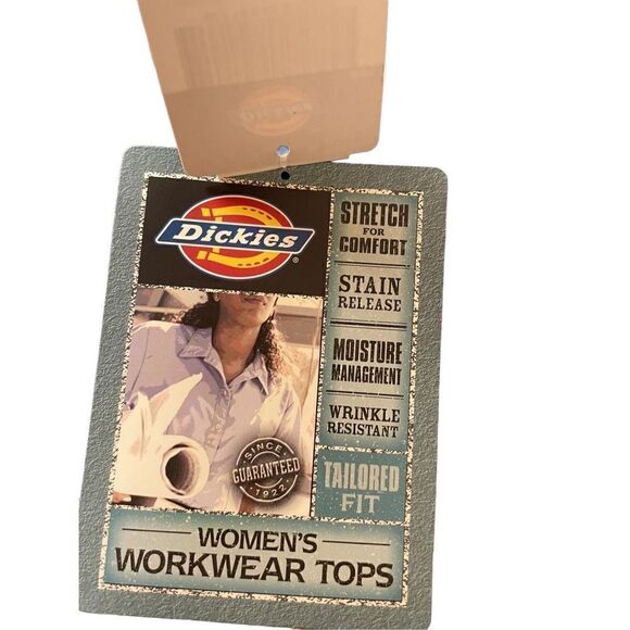 Dickies Women’s Workwear Stain Resistant ButtonUp Workwear Button White Sz XL - Picture 6 of 7